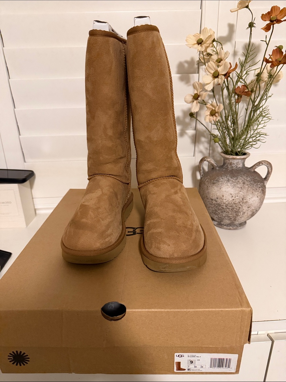 UGG Tall Chestnut Suede Winter Boots